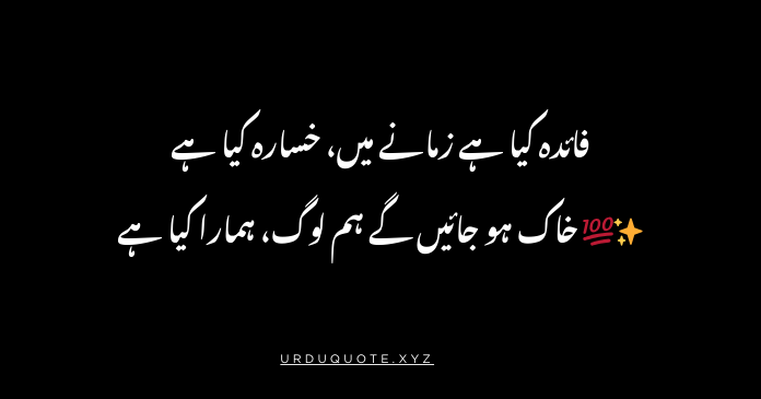 2 Line Urdu Poetry on Attitude